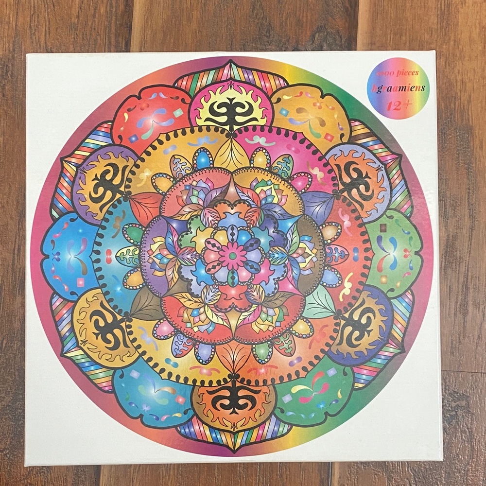 Bgraamiens Flower in Flower Colorful Mandala Puzzle new 1000 piece